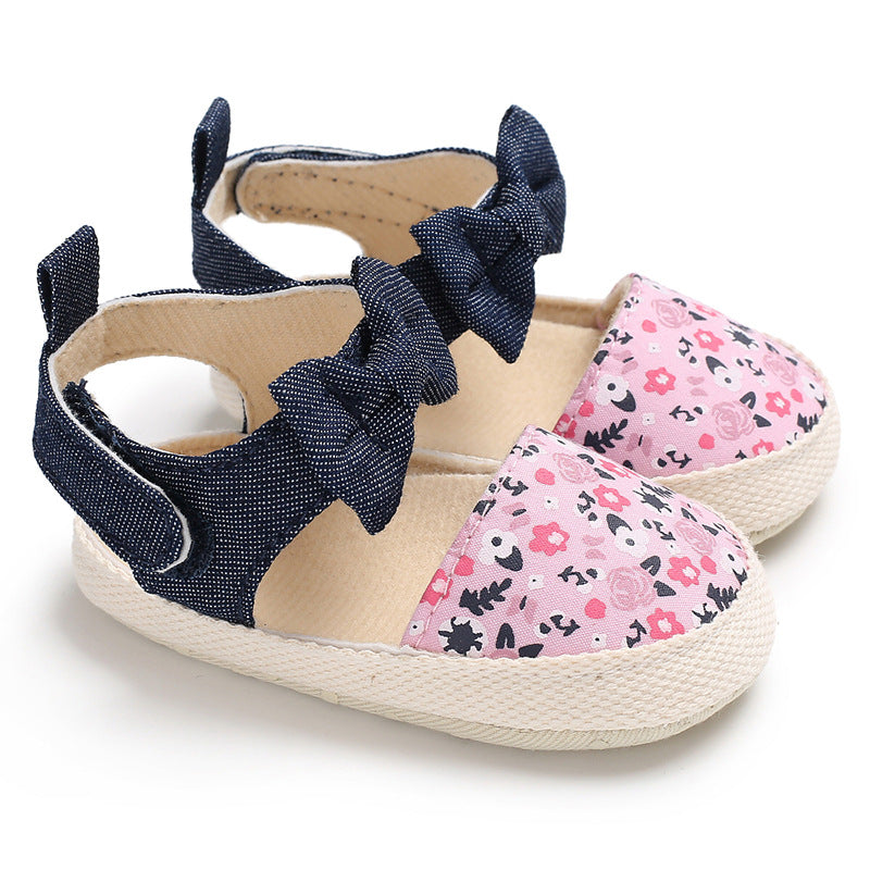 Summer Spring And Autumn New 0-1 Baby Girl Princess Shoes Soft Sole Shoes Non-slip Baby Toddler Shoes
