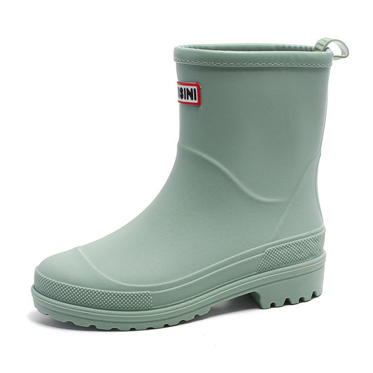 Fashion Korean Women's Fashion Short And Mid-calf Length Rain Shoes