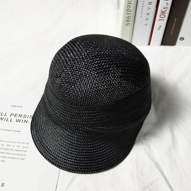 Retro Summer Simple British Style Sunscreen Straw Hat