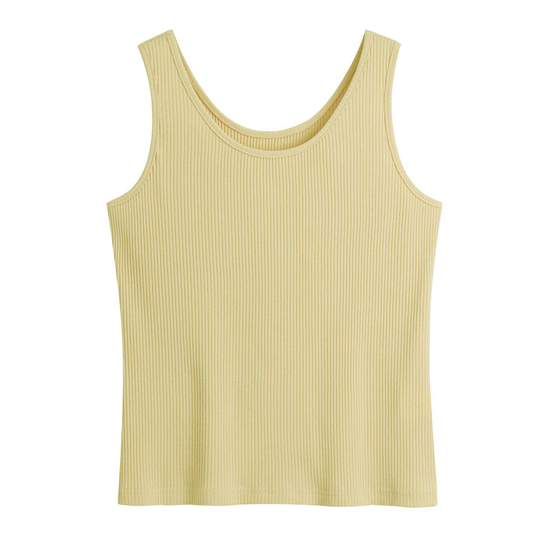 Multicolor Basic Drainage Knitted Bottoming Vest