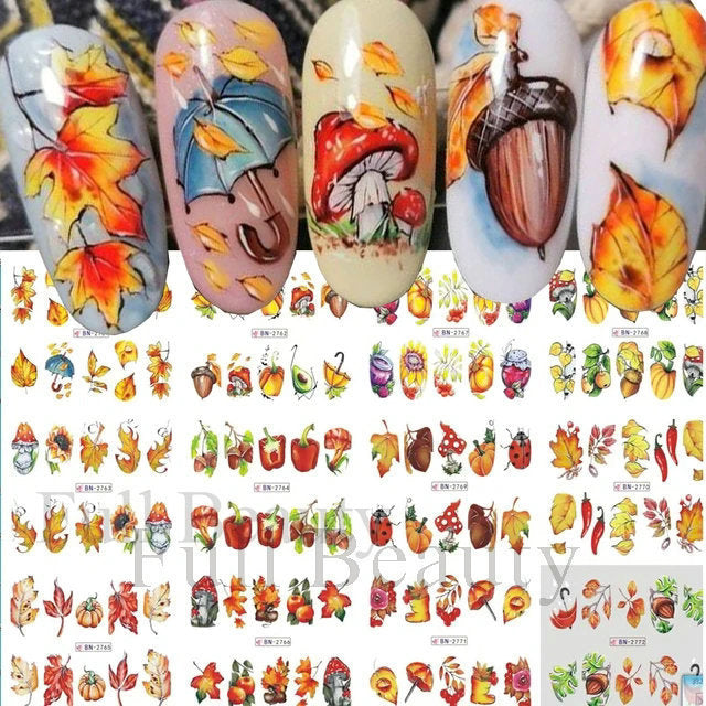 Cartoon Animal Nail Beauty Water Printing Stickers