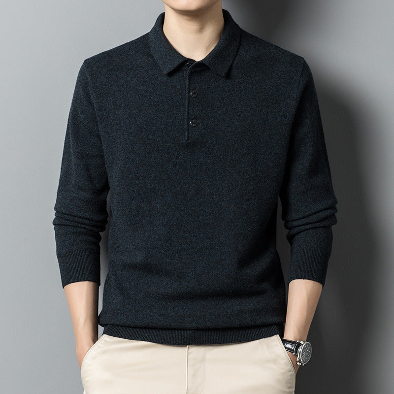 Efterår Casual Langærmet Polo Sweater