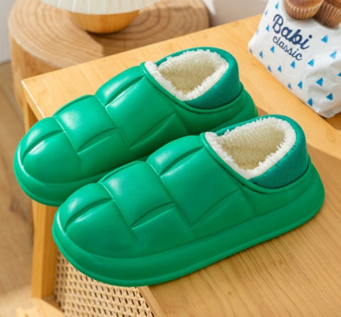 Removable And Washable Cotton Slippers Women's Autumn And Winter Bag Heel