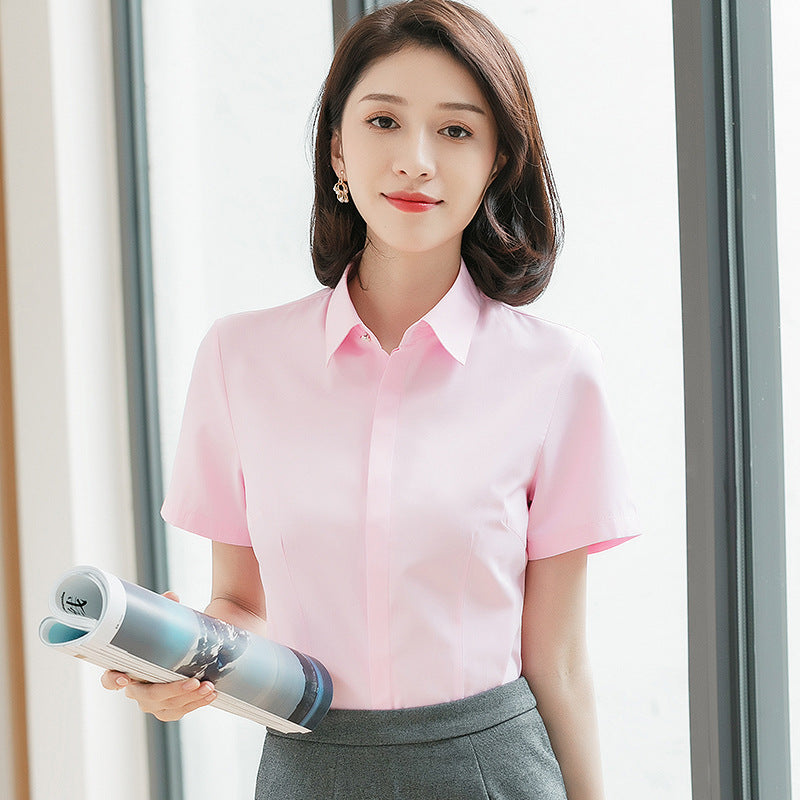 Professional Temperament Half-sleeve Shirt Work Clothes