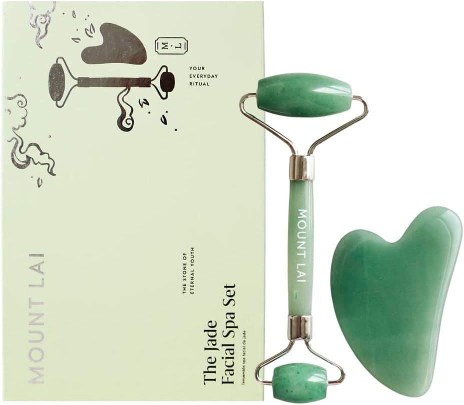 Jade Gua Sha Facial Tool – the Stone of Eternal Youth – 100% Genuine Jade Stone Face Sculpting Tool for Lymphatic Drainage, Puffiness Reduction & Timeless Radiance
