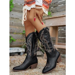 Womens Chunky Heel Boots