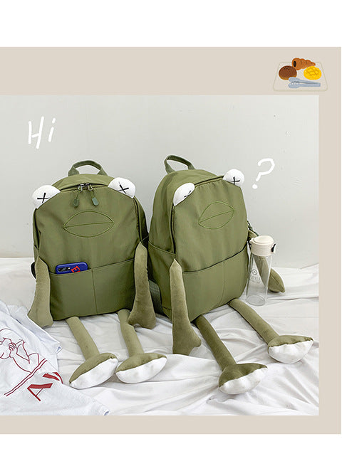 Cute Funny Cartoon Doll Large-capacity Backpack