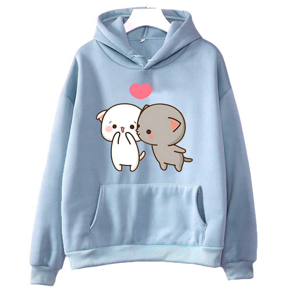 New Printed Pocket Drawstring Hoodie