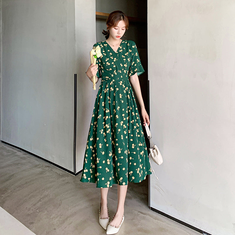 Green Long Dress For Children