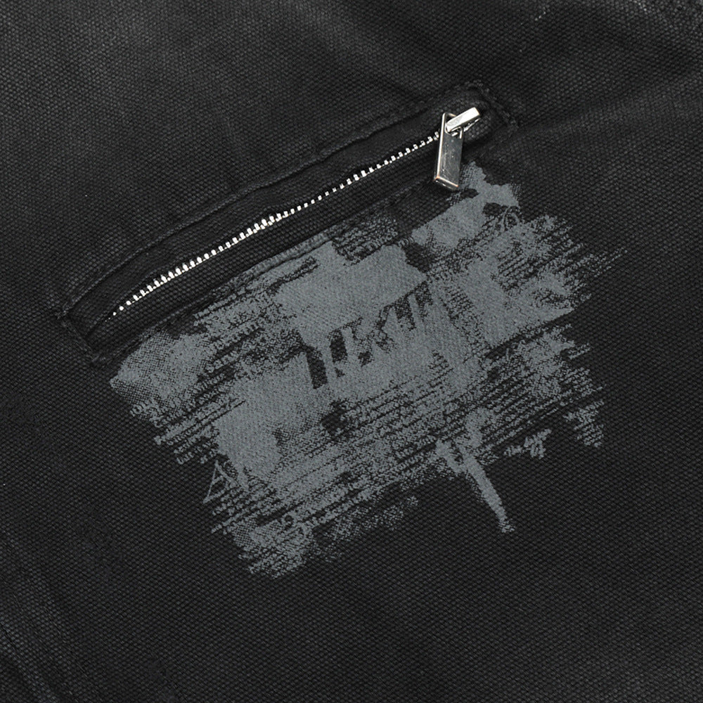 Painting Make Old Ripped Lapel Jacket Canvas Tooling