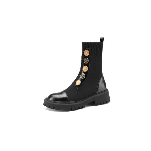 Thin Leg Thick-soled Martin Boots Women Boots Brown