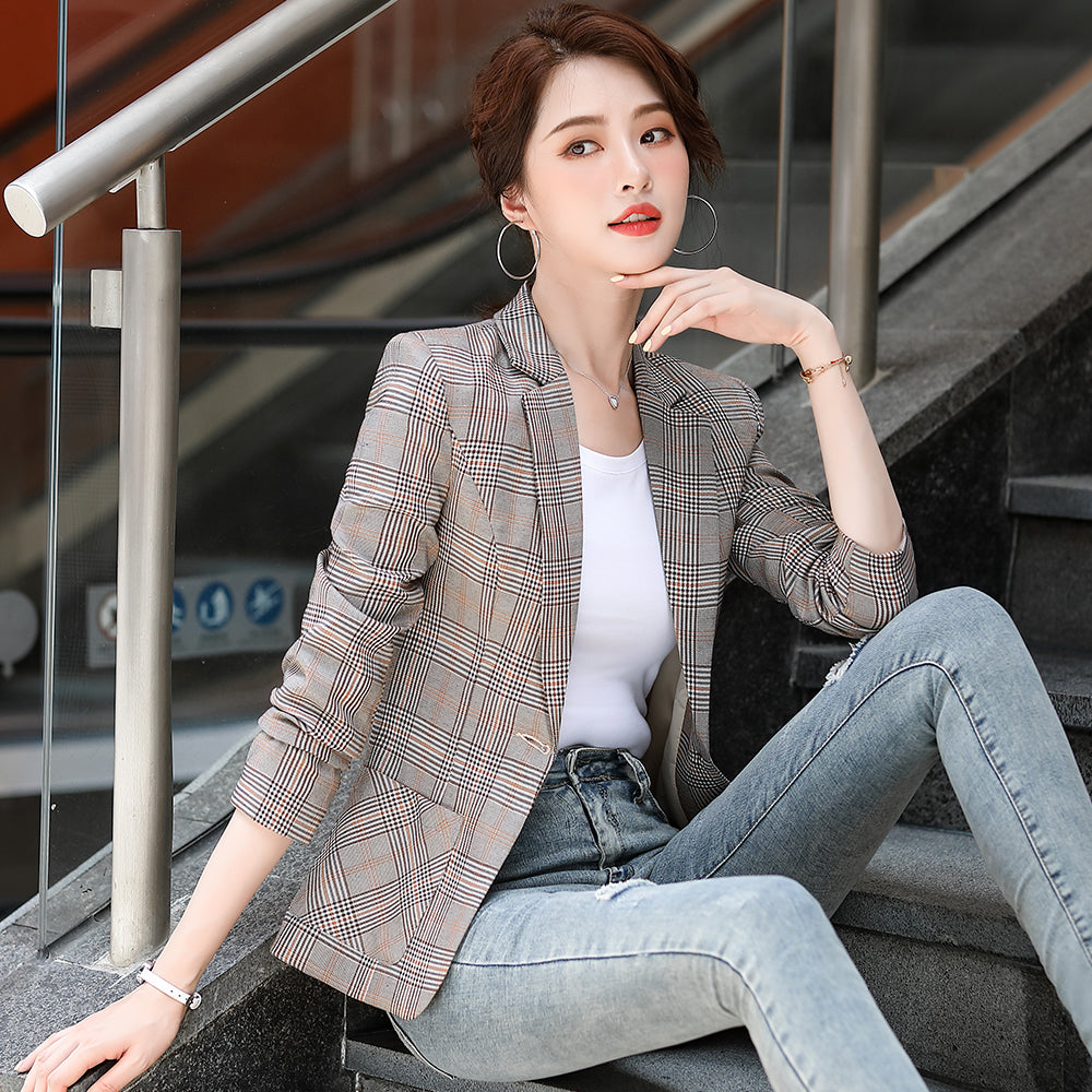 Krótka marynarka w stylu koreańskim, casualowy design