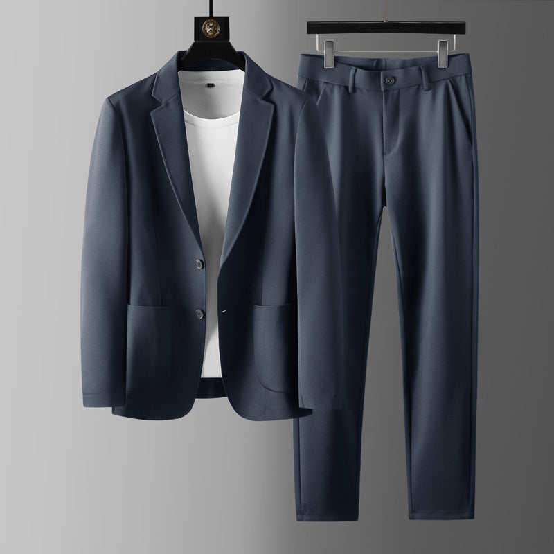Gentleman Banquet Business Thin Casual Ice Silk Suit