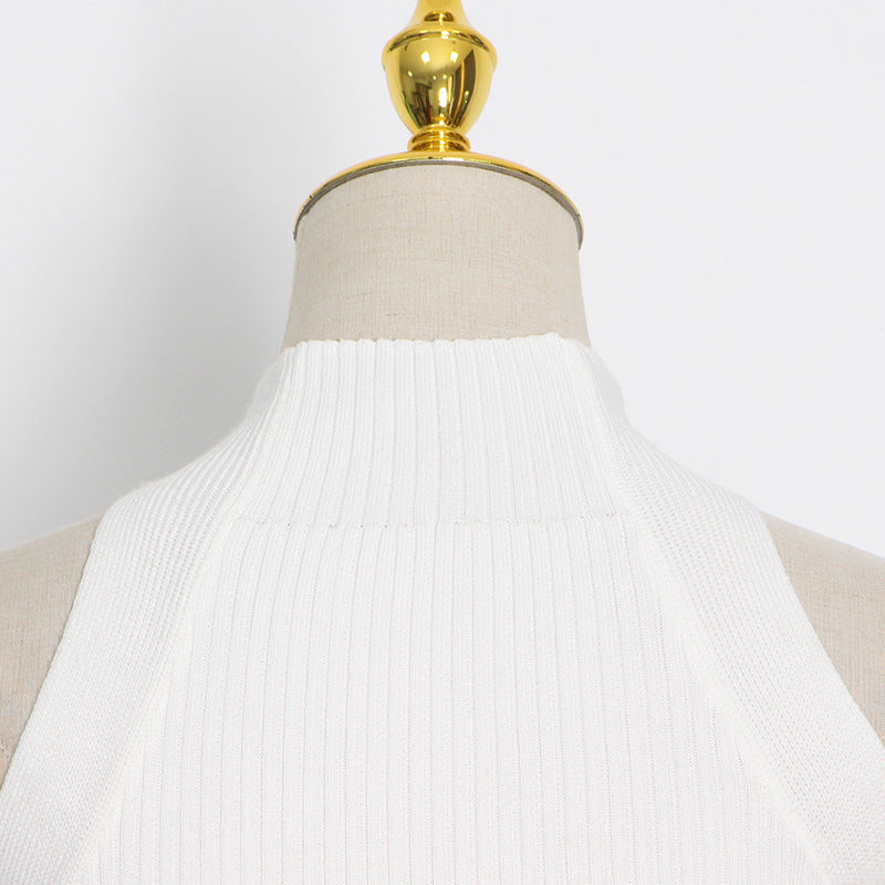 Irregular Versatile Slim Knitted Vest Women's Tide
