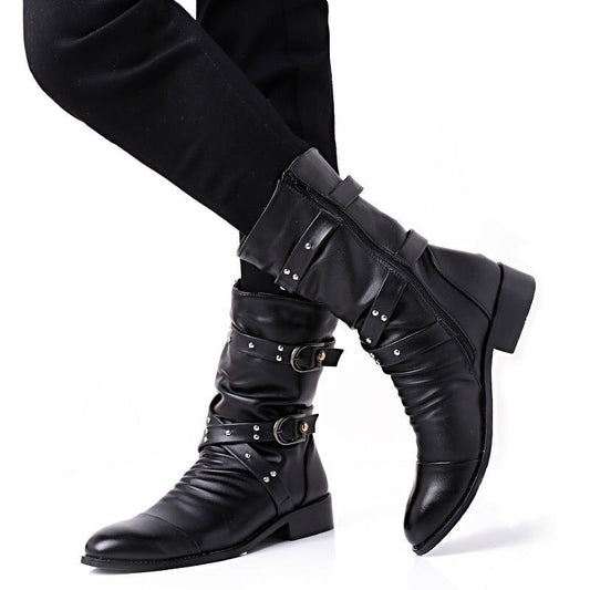 Head Mid-top Martin Military Long High Leather Boots