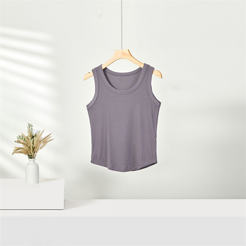 Seamless All-match U-neck Vest Spring And Summer Bottoming Shirt