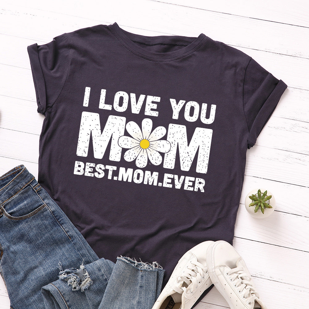 Women's Loose Round Neck Short Sleeve Cotton T-Shirt
