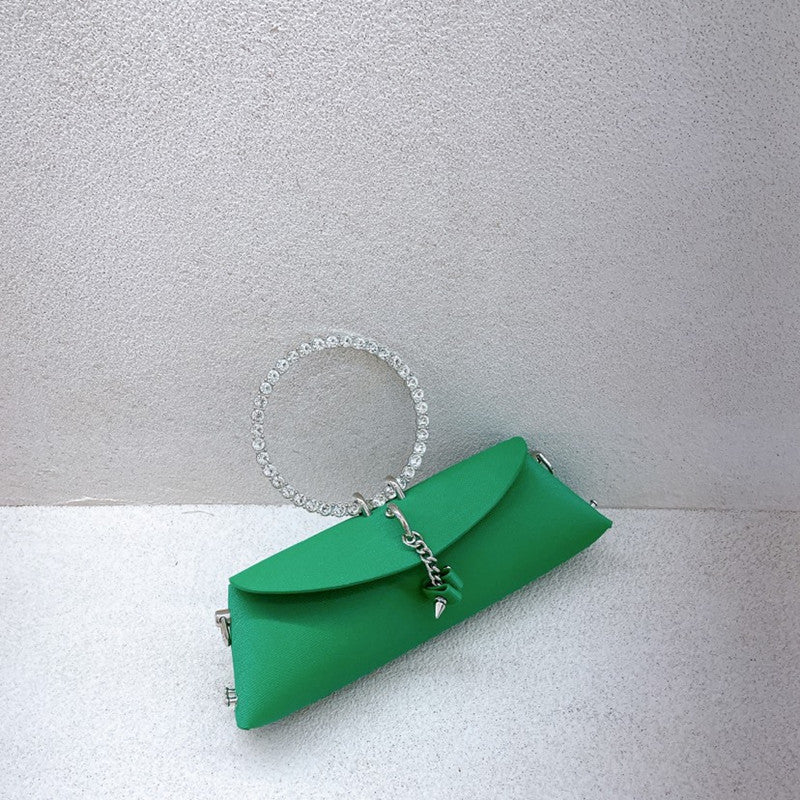 Korea Cross Pattern Rhinestone Ring Chain Portable
