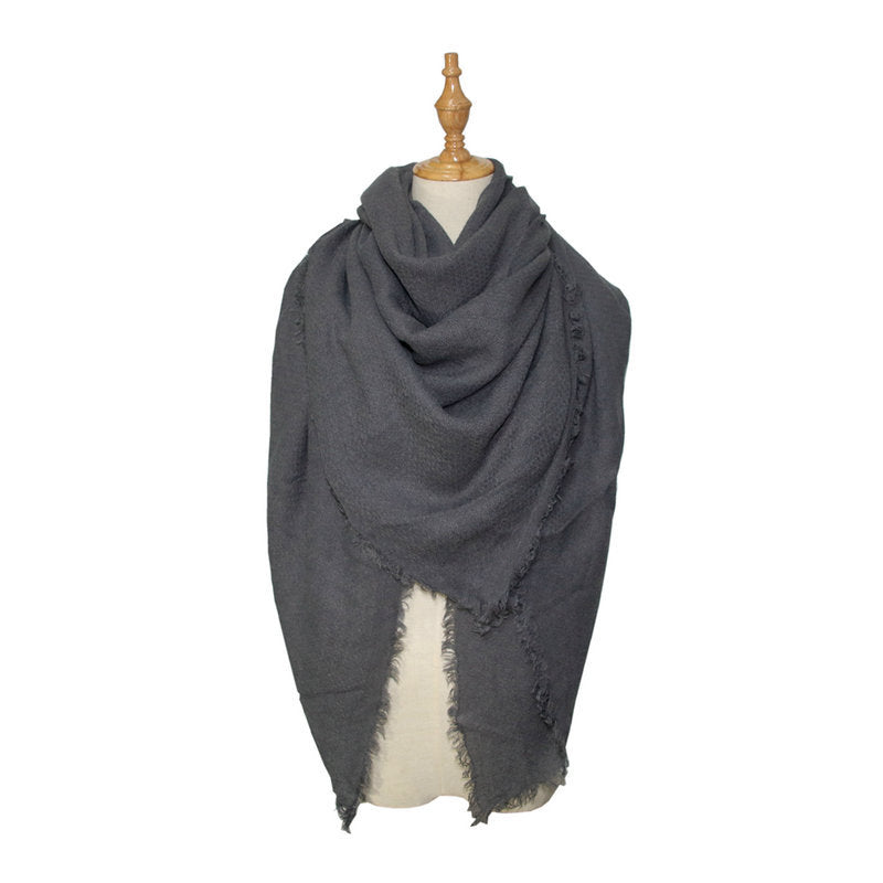 Faux Cashmere Oversized Solid Scarf
