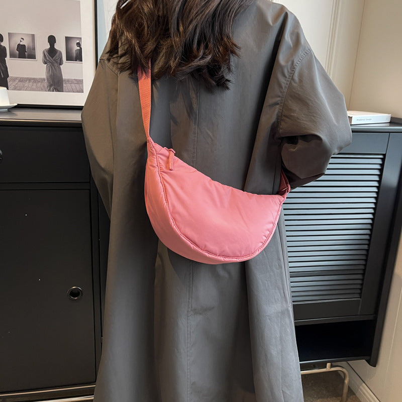 New Simple Women's Solid Color Single-shoulder Bag