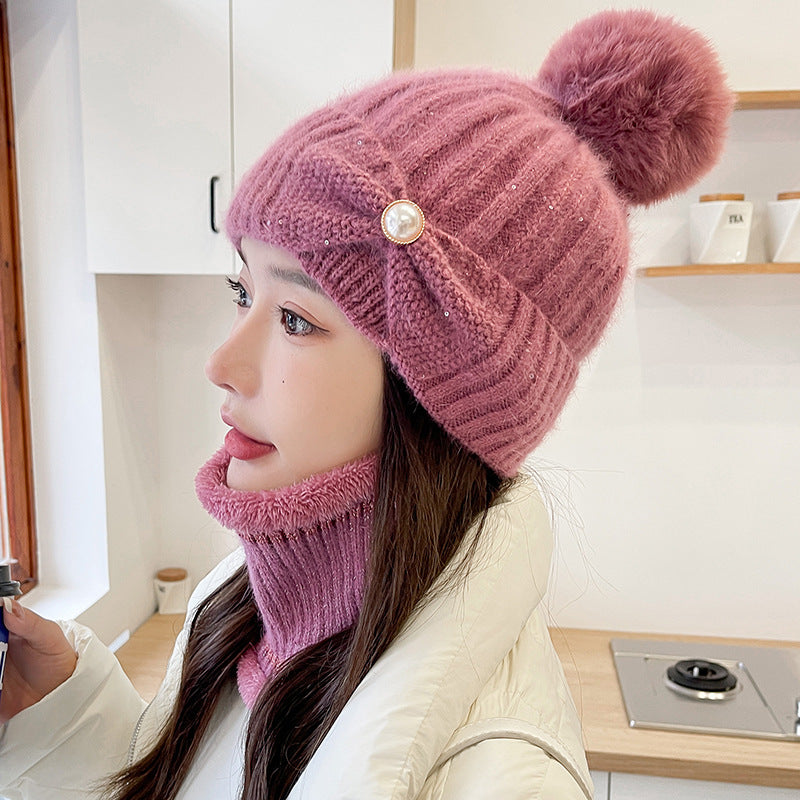 Women's Thick Warm Fleece Versatile Wool Hat