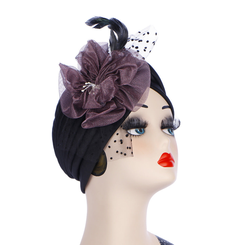 Spring And Autumn New Indian Hat Flower Headscarf