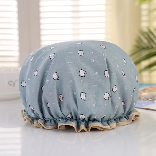 Double-layer Waterproof Shower Cap Disposable Hair