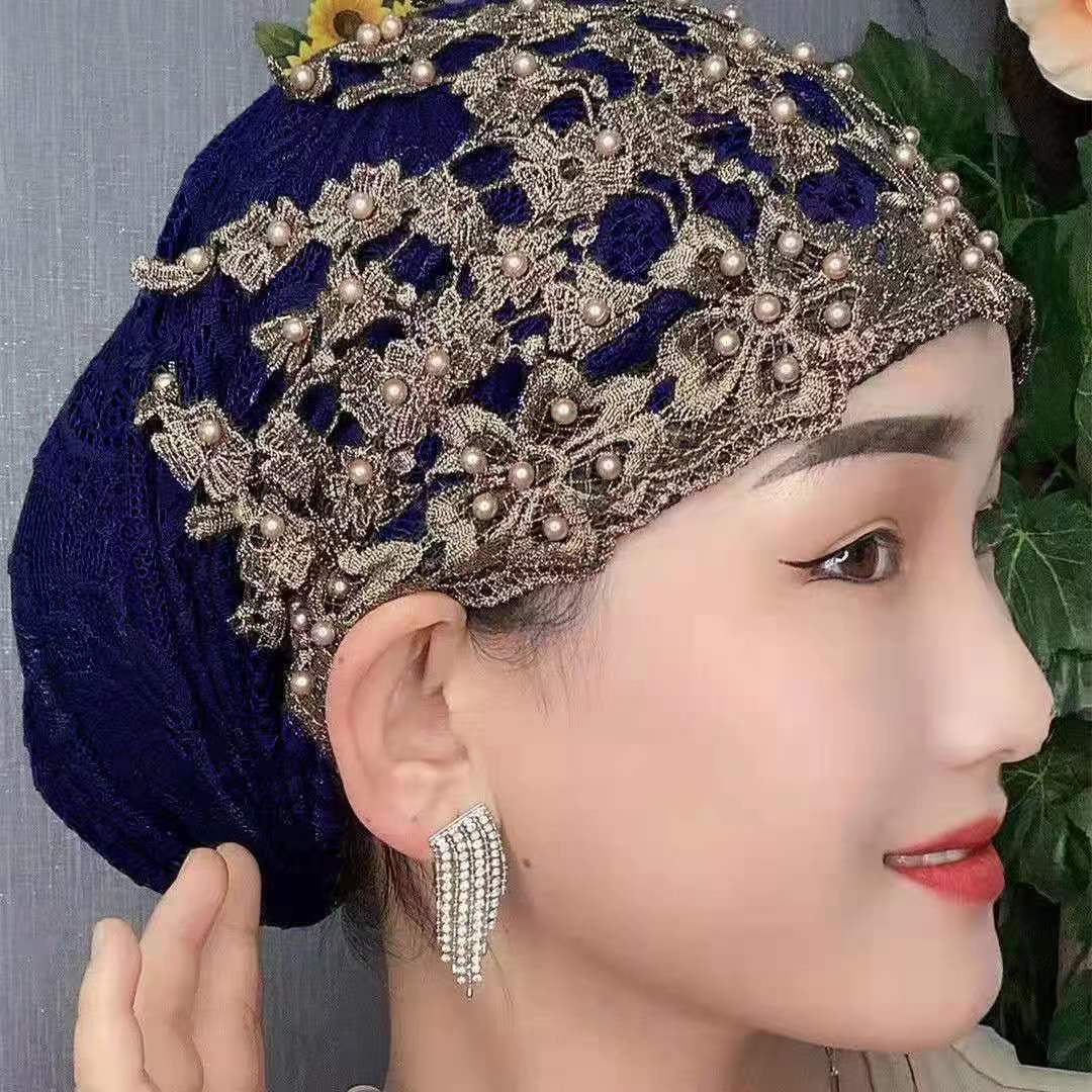 Beaded Cap Scarf Pullover Convenient Toque
