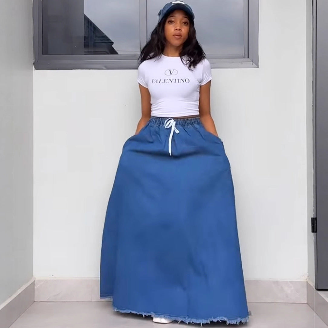 Womens Denim Skirts From Europe And The US