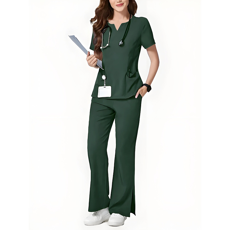 Oral Dental Hospital Scrub Set Short Sleeve Quick Drying Nurse Work Uniform
