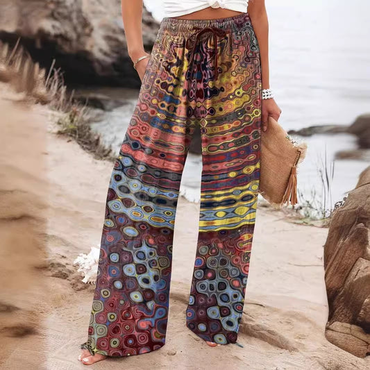 Ethnic Pattern Floral Print Casual Jumpsuit