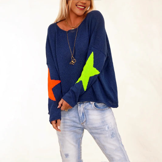 Women's Loose Off Shoulder Knitted Top