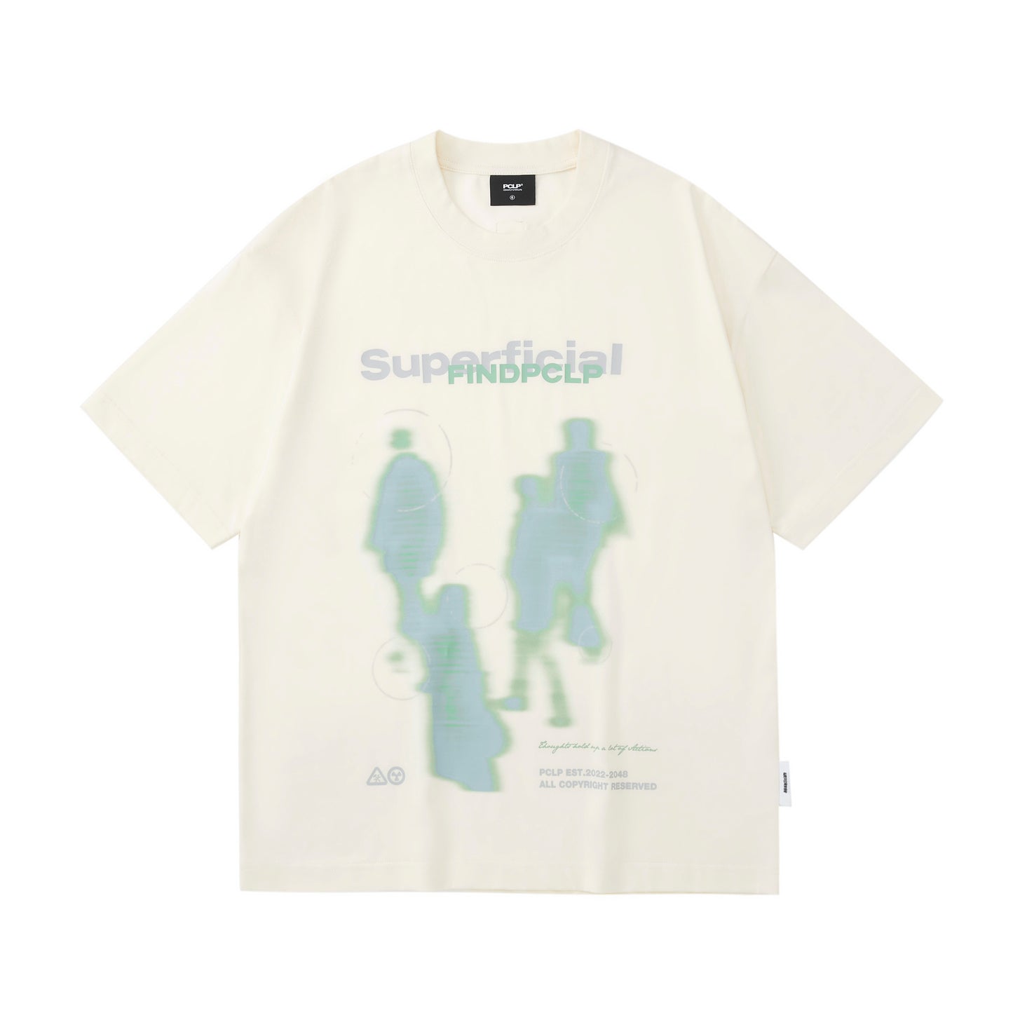 Blur Portrait Short Sleeve Crew Neck Loose Top