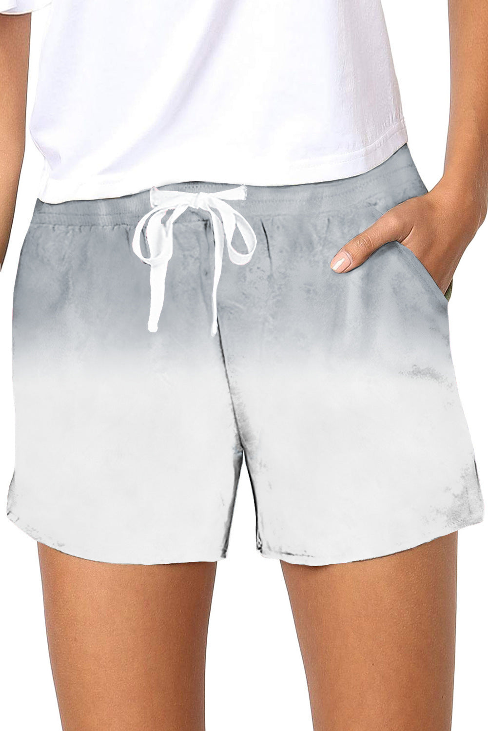 Summer Slim Tie Dye Patterned Gradient Casual Beachwear Shorts