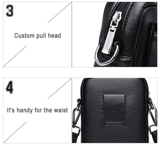 Men's Fashion Casual Mobile Phone Bag Messenger Bag