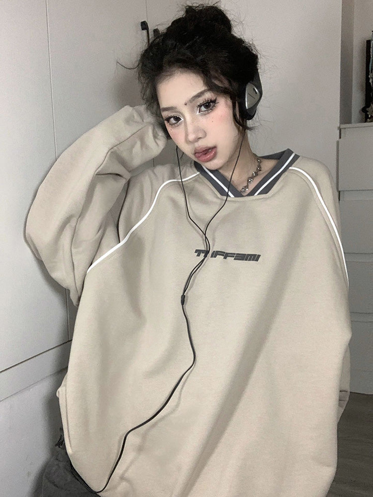 Women's Early Autumn New Retro Design Cotton Sweater