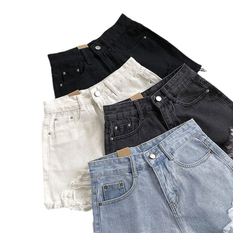 Cowboy Shorts til Kvinder Høj Talje Løs Hul Brede Ben