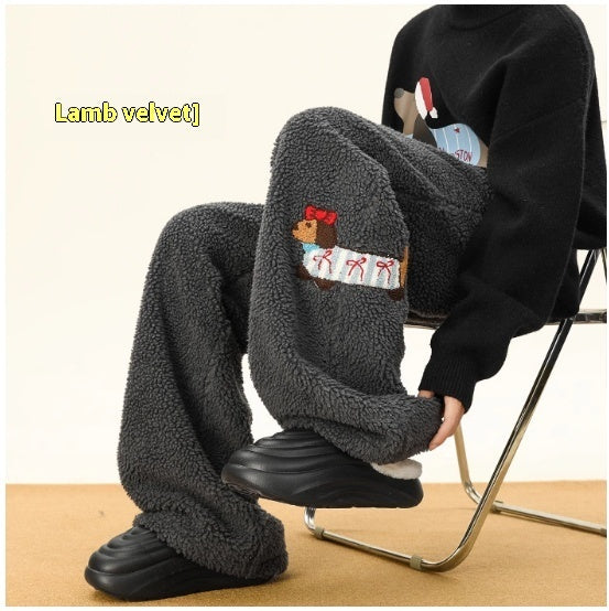 Sausage Dog Cotton Pants Men And Women Winter Thicken Thermal