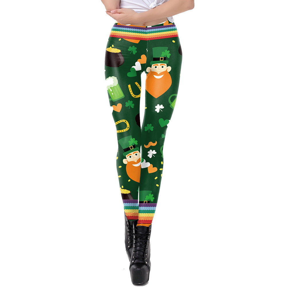 Hat Festival Nye 3D Digitaltrykte Sports Feet Yogaleggings