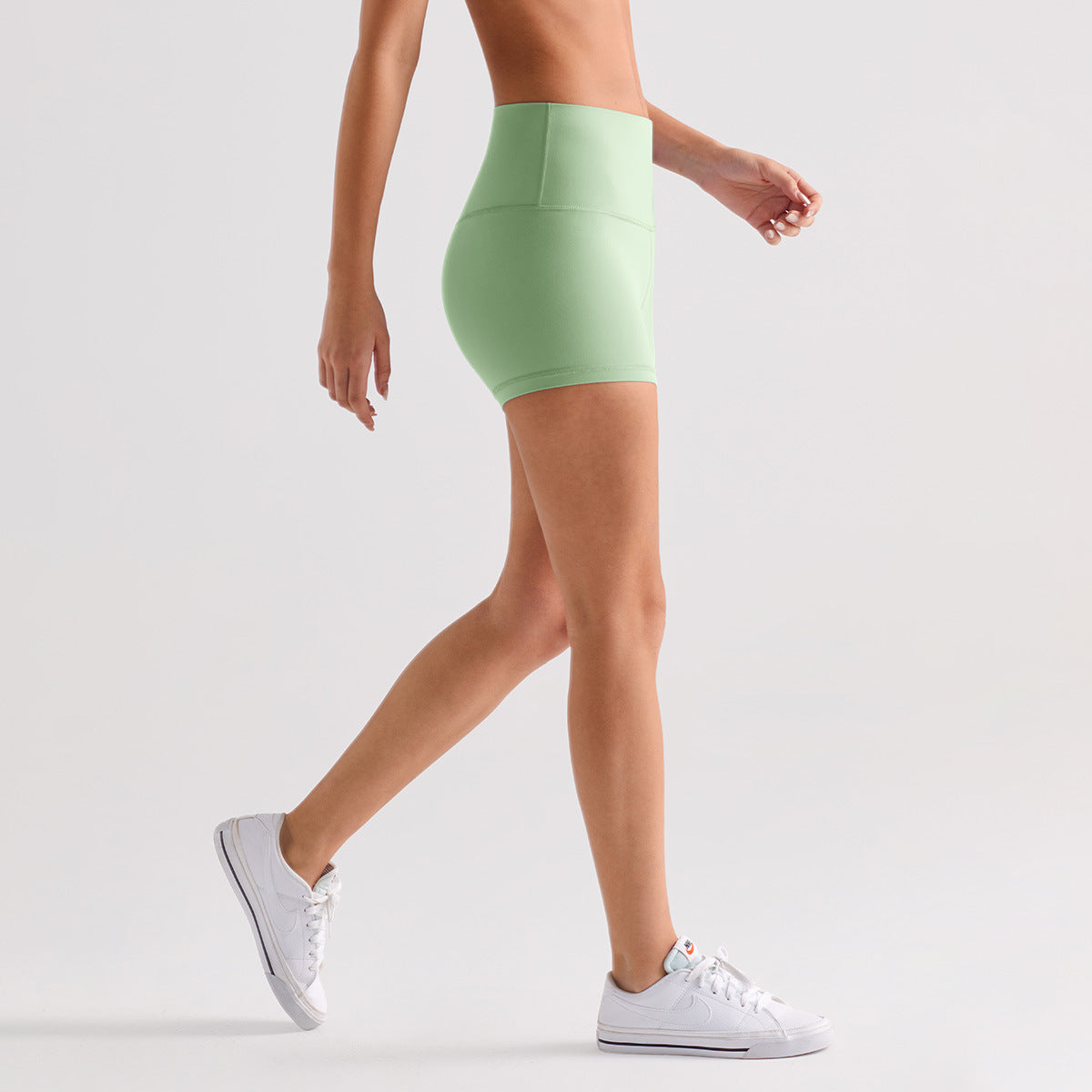 Outerwear-style High-waisted Butt-lifting Fitness Cycling Shorts