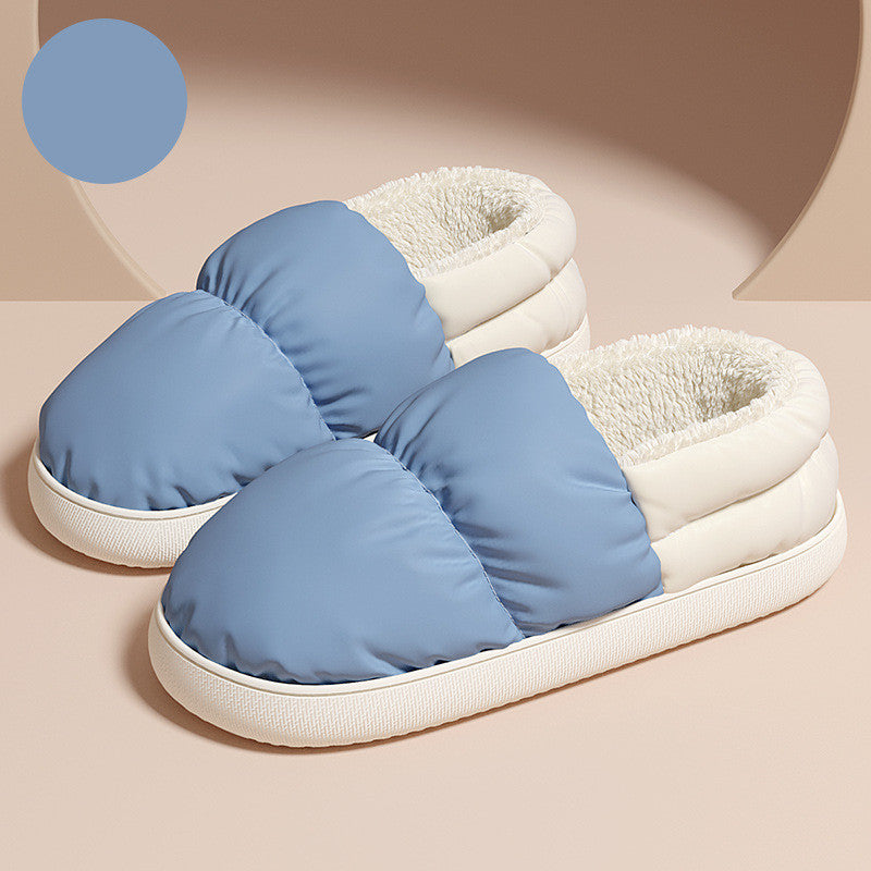 Plush Warm Antiskid Cotton Slippers For Household Use