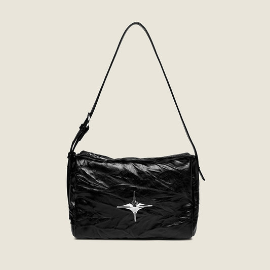 Boston Large Capacity Pillow Bag Pleated All-match Shoulder Bag