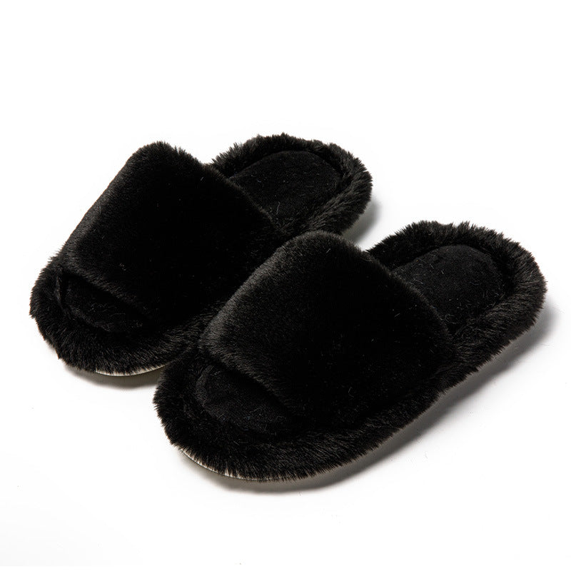Cotton Slippers Women's Home Plush Solid Color