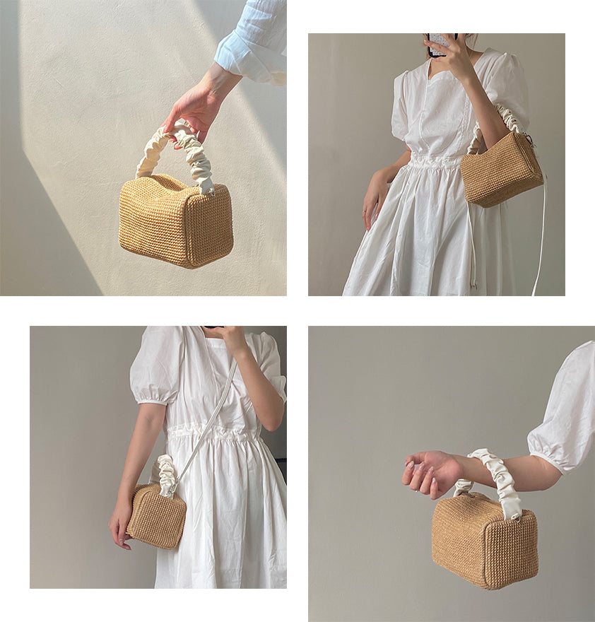 Retro Folds Hit Color Hand-held Square Bag All-match Diagonal Bag