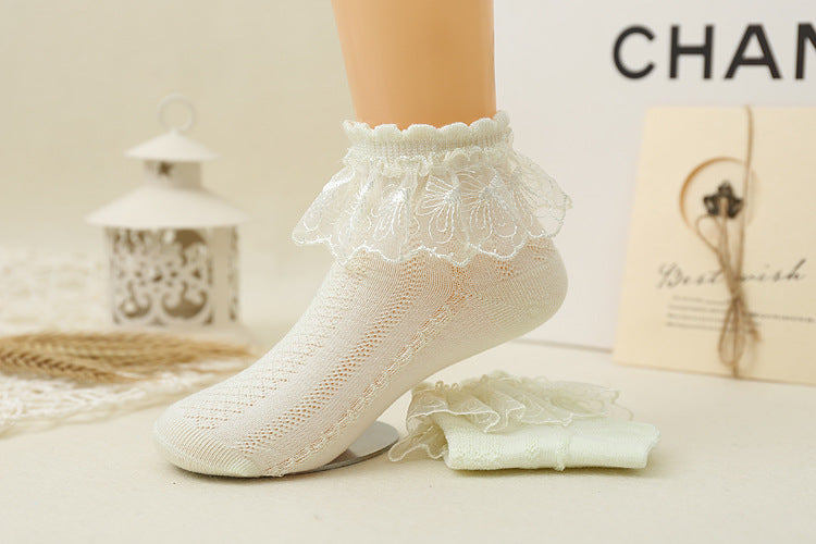 Girls Fashion Socks Summer Thin Lace
