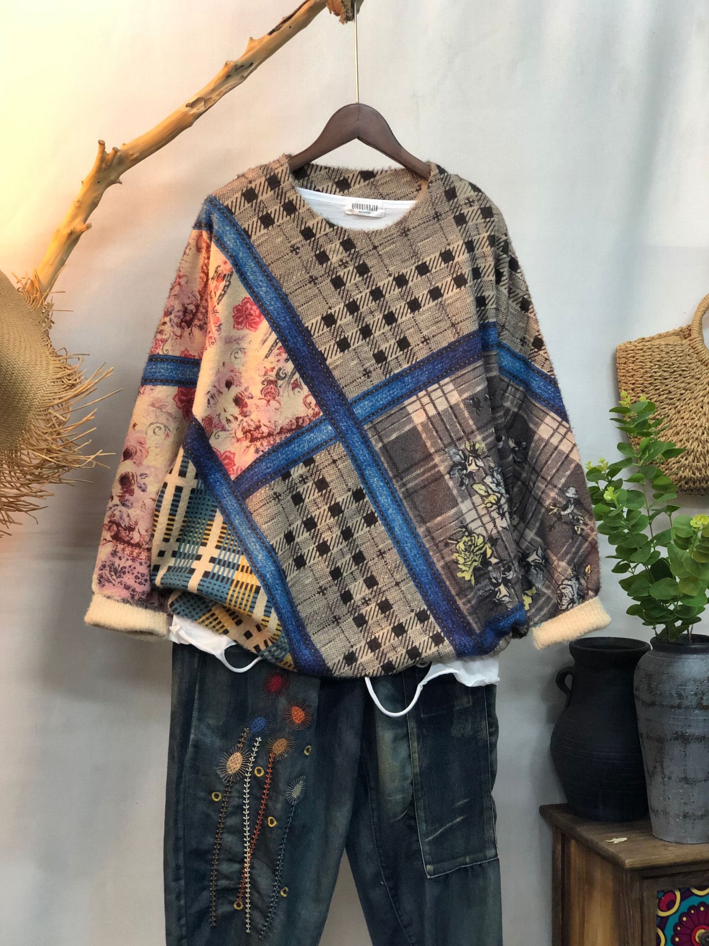 New Women's Loose-fitting Round-neck Sweater For Outerwear