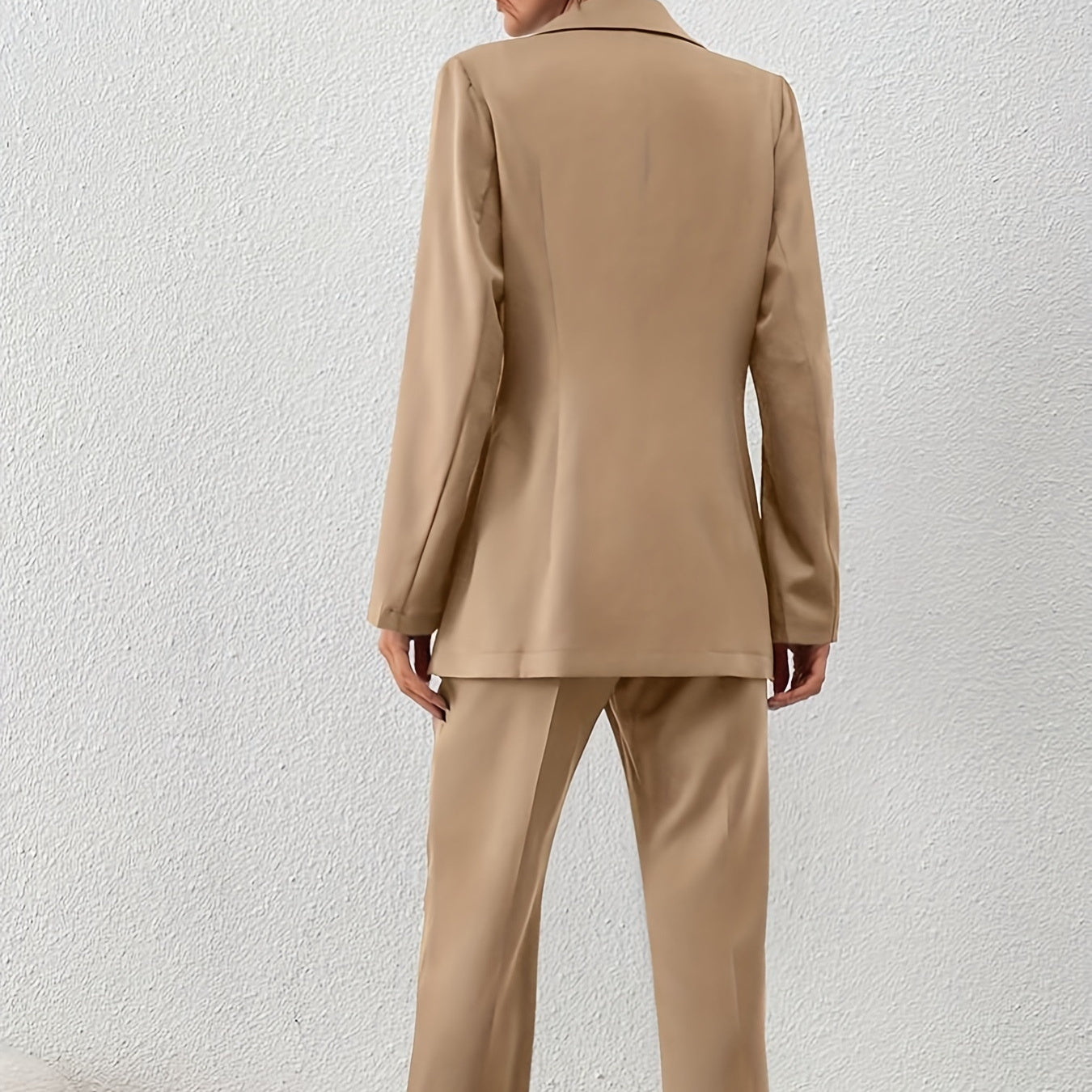 Elegant Solid Color Two-piece Lapel