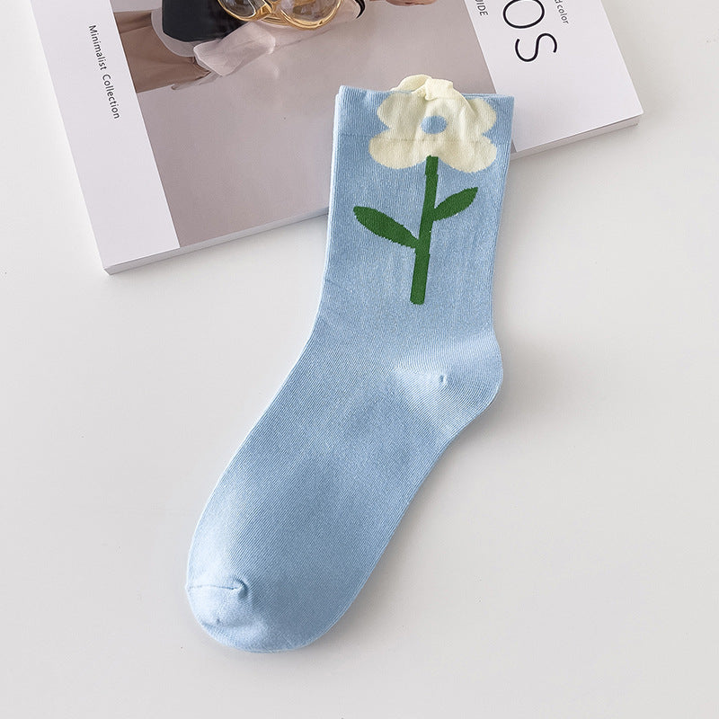 Dadongmen All-match Tulip Pile Socks Cute Stockings