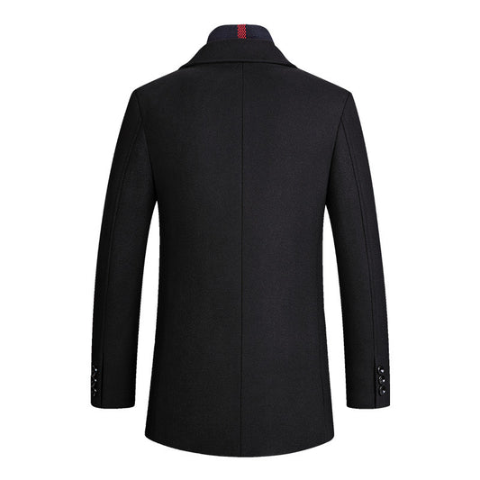 Men's Lapel Casual Suit Jacket With Wool Scarf