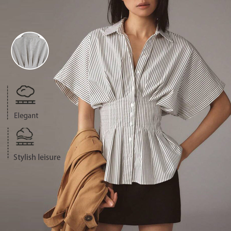 Pleated Waist-cinching Top That Flatters Your Figure And Pairs Effortlessly With Any Look